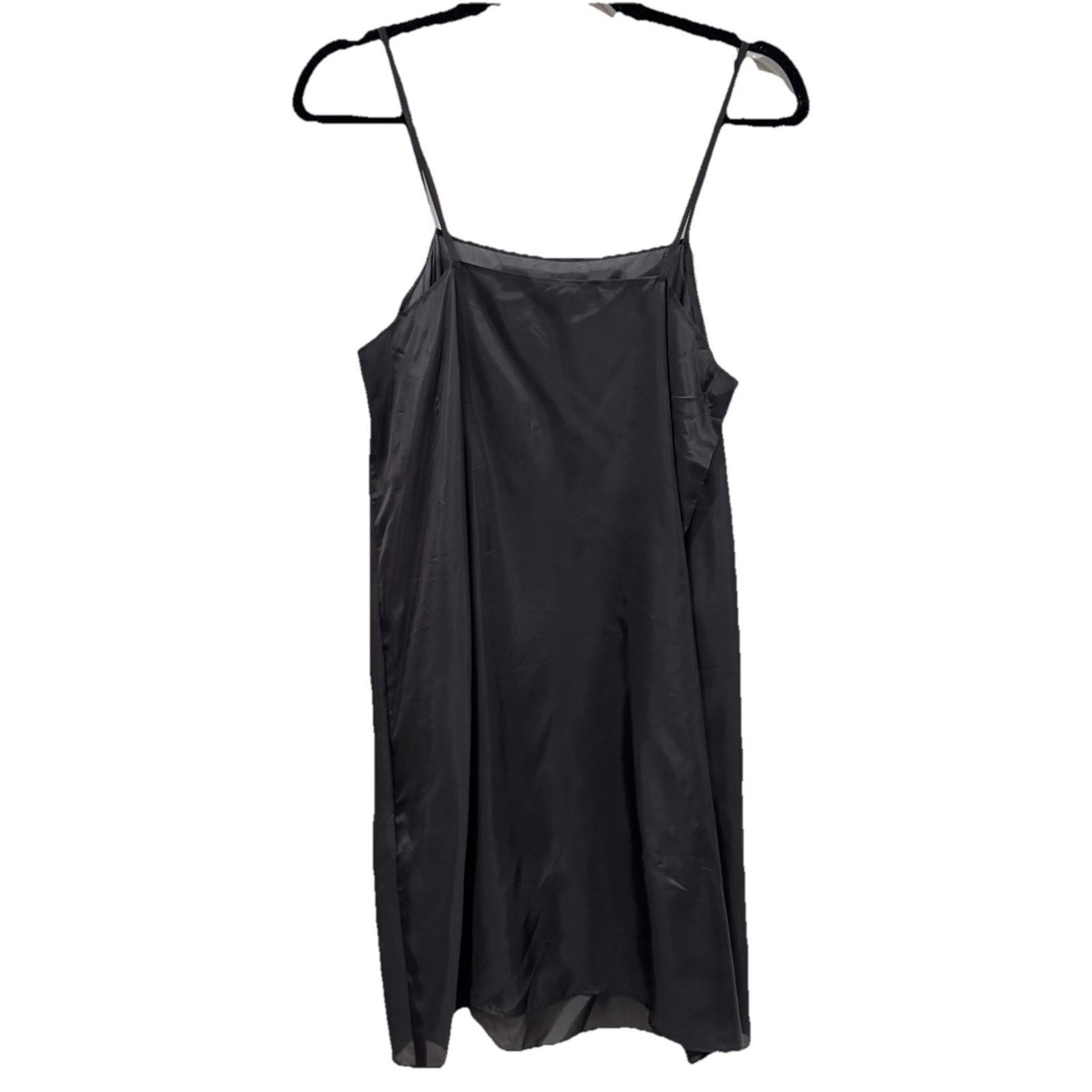 Sacai Women's Black Square Neck Sleeveless Slip Dress Size 2